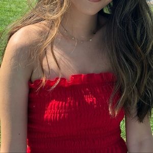 Red Stretchy Tube Top